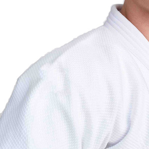 Uniforme de judo en coton personnalisé, bleu et blanc, compétition professionnelle, entraînement, auto-défense, étudiants universitaires, broderie Longo - Product Image 5