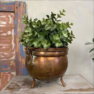 Ensemble de pots de fleurs en métal galvanisé de style ferme moderne - Pots de fleurs ronds et ovales en fer ondulé résistants à la rouille pour l'intérieur et l'extérieur - Product Image 6