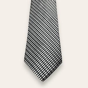 Cravate à carreaux noirs et blancs pour hommes |   Cravate de Cérémonie Formelle pour Mariage et Affaires – Cadeau Élégant – Fournisseur OEM en Gros – Inde 2026 – Design Premium - Product Image 1