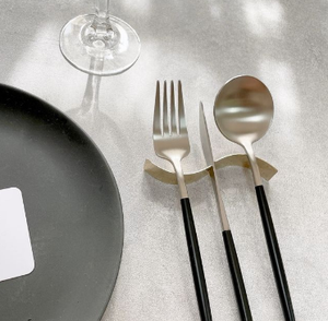 Superior Quality Spoon Rest Metallic Silver Gold <b>Copper</b> Cutlery Rest Cutlery Spoon Rest Knife Fork Holder for Home Use - Product Image 2
