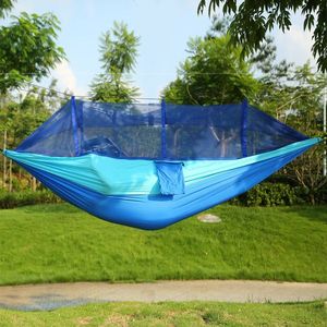 Portable Double Camping Hammock with Mosquito Net 600lbs Load Capacity for 2 Persons for Outdoor Hiking and Camping - Product Image 1