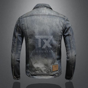 Wholesale <b>Denim</b> Jacket Mens Slim Fit Style Boys Jeans and <b>Coats</b> High Quality Custom Made Men's Jackets - Product Image 3
