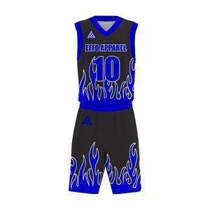 Tenues de basketball personnalisables en gros avec votre propre logo, légères, respirantes, 100 % polyester, ensembles en promotion - Product Image 5