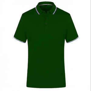Polos casuales para hombre, de tela atlética de algodón, diseño personalizado, manga corta. - Product Image 1