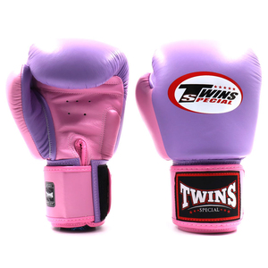 Guantes de Entrenamiento de Muay Thai Profesionales Twins, Color Morado y Rosa, Transpirables, de Cuero Vacuno, con Cierre de Correa, Guantes de Boxeo Twins Pro, OEM - Product Image 2