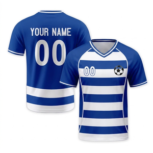 Camiseta de fútbol sublimada de alta calidad 100% personalizada para hombre, jersey oversize estilo streetwear, uniforme de manga larga o corta. - Product Image 1