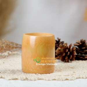 TOP 2026 WHOLESALE NATURAL VIETNAM 16OZ GLASS CUP WITH <b>BAMBOO</b> LID and <b>STRAW</b> FROM ECO2GO VIETNAM - Product Image 1