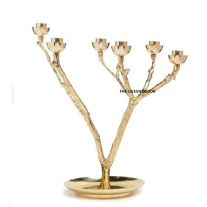 Portavelas de Madera y Metal al por Mayor, Acabado Natural, para Decoración del Hogar y Fiestas Navideñas - Product Image 6