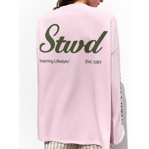 Camiseta de Manga Larga Personalizada al por Mayor para Mujer, Camiseta Informal Premium de Manga Larga con Diseño Personalizado, Ropa de Marca Privada - Product Image 2