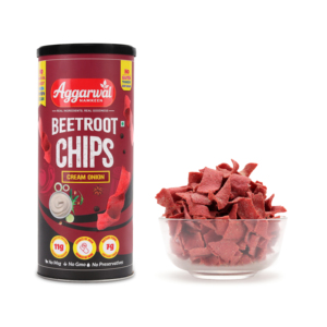 Chips de betterave Aggarwal Namkeen saveur crème d'oignon, sans gluten, collation végétale - Product Image 5