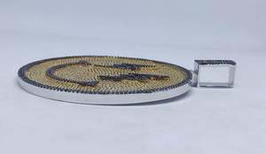 Colgante de Cara Sonriente Iced Out con Micro Pavé de Moissanita, Amuleto de Dibujos Animados, Estilo Hip Hop Bling, de Plata 925 Bicolor - Product Image 6