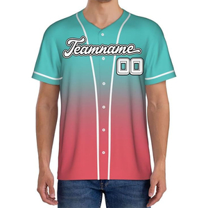 OEM Custom Baseball Jersey Printed Logo Silk Screen Printed <b>Strip</b> Design Breathable Quick Dry Two Color Tone Unisex 100% Organic - Product Image 4