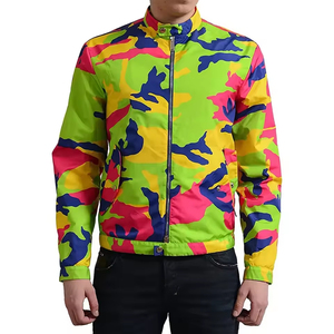 Veste coupe-vent unisexe fine, grande taille, respirante, à blocs de couleur, avec capuche et fermeture éclair, résistante à l'eau, pour toutes les saisons, vêtements d'extérieur - Product Image 4