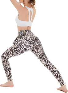 เลกกิ้งเอวสูงสำหรับผู้หญิง มีกระเป๋า กางเกงโยคะผู้หญิง เลกกิ้งออกกำลังกายแบบยืด กระชับสัดส่วน - Product Image 3