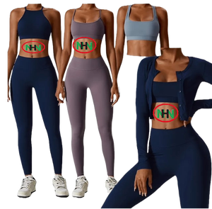 Conjunto de Yoga de Tallas Grandes con Soporte Superior y Tejido Elástico de Compresión, Ropa Deportiva para Entrenamiento en el Gimnasio para Mujer - Product Image 5