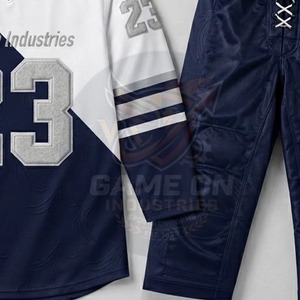 Ropa Deportiva de Equipo Ecológica, Transpirable e Impermeable, 100% Poliéster, Diseño por Sublimación, Servicio OEM ODM, Personalizada, Verde, para Hockey sobre Hielo - Product Image 2