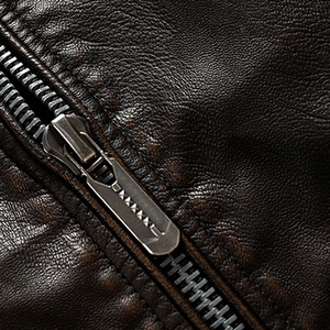 Vestes en cuir pour hommes, style populaire d'automne, vente en gros, vestes en cuir PU tendance avec fermeture éclair, haute qualité - Product Image 6