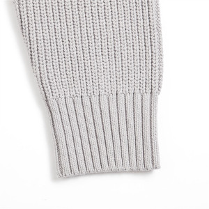 Cardigan épais à col montant zippé pour homme, en maille côtelée, chaud, avec poches, coupe ajustée, pull tricoté décontracté, gris - Product Image 5