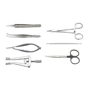 Assortiment complet d'instruments microchirurgicaux en acier inoxydable, outils de chirurgie oculaire avec ciseaux SuperCut et pinces fines - Product Image 3
