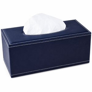 Boîte à mouchoirs de luxe en cuir vert foncé, distributeur de mouchoirs carré moderne, support de serviettes en cuir imperméable, vente en gros - Product Image 5