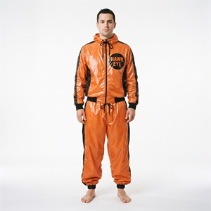 Ensemble de survêtement en nylon personnalisé OEM, veste coupe-vent à capuche, fermeture éclair intégrale, vêtements de sport pour l'entraînement en plein air - Product Image 1