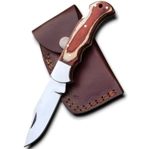 Couteau de chasse et de camping pliable professionnel EDC, en acier inoxydable fait main, 58 HRC, ultra-affûté, personnalisable OEM, best-seller - Product Image 1