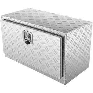 Cassetta Portaoggetti per Camion in Alluminio Resistente 76x43x46 cm con Piastra Diamantata, Chiavi e Accessori per il Controllo del Carico Resistenti all'Acqua - Product Image 1
