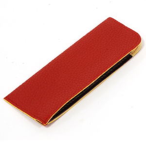ซองใส่แว่นตาหนัง PU สีแดงทรงสี่เหลี่ยมผืนผ้าแบบนุ่ม - Product Image 1