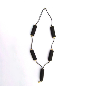 Multilayer Beaded <b>Necklace</b> Black and Gold Colored <b>Beads</b> Strand Style Unisex Fashion Jewelry at Best Affordable Wholesale Price - Product Image 1