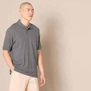 Polo gris para hombre, manga corta, casual, liso, tela transpirable, logotipo personalizado, OEM, ODM disponible - Product Image 3