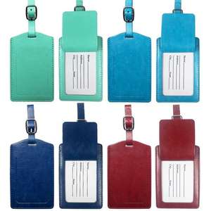 Etiquetas de Equipaje de Cuero PU Circulares Personalizadas con Grabado Láser, Etiquetas de Maleta en Blanco para Viaje, Venta al Por Mayor - Product Image 5