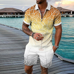 Vêtements de sport pour hommes en gros, shorts de sport respirants, shorts de jogging respirants à séchage rapide et ensemble de t-shirts pour hommes - Product Image 4