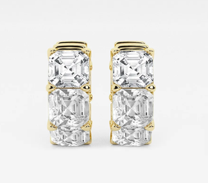 <b>Hoops</b> Earrings Diamond Earrings Gold and <b>Silver</b> Earrings Lab Grown Diamonds Earrings <b>Hoops</b> Fine Jewelry for Women - Product Image 5