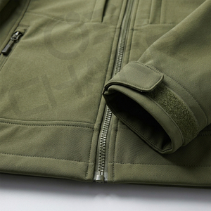 Veste à capuche en polaire coupe-vent, style décontracté, plusieurs couleurs, vert, noir, kaki, veste chaude d'automne pour l'extérieur - Product Image 6
