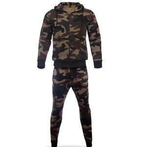 Men's Camouflage Tracksuit Full <b>Zip</b> <b>Hooded</b> Sweatshirt With Side Pockets Casual Sport Wear Autumn Regular Fit Jogging Set - Product Image 4