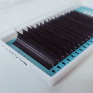 Bandejas de extensiones de pestañas Mega de 15mm clásicas coreanas hechas a mano con LD Curl Box Suministros de etiqueta privada para extensiones de pestañas - Product Image 2