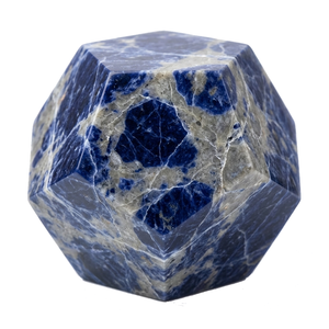 Piedra de Sodalita Natural en Forma de Dodecaedro, Cristal Geométrico, Ágata, Gema Curativa, Venta al Por Mayor - Product Image 2
