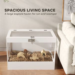Gabbia Moderna di Lusso in Acciaio Inossidabile per Piccoli Animali, Taglia XL, per Criceti, Uso Interno ed Esterno, con Motivo Personalizzato - Product Image 3
