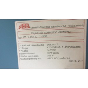 ASB 637/K D6R 02-7-PDP DIGITALREGLER SAMSON 3-G - Equipo y Piezas de Semiconductores de Confianza de Marca Global - Product Image 6