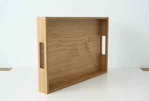 Plateau de service en bois d'acacia durable, fait main, écologique, sûr, style moderne, pour les mariages royaux, les fêtes, le petit-déjeuner - Product Image 3