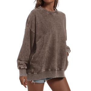 Sudaderas con diseño único y lavado ácido para mujer, fabricante personalizado, sudaderas transpirables de nuevo estilo para mujer - Product Image 2