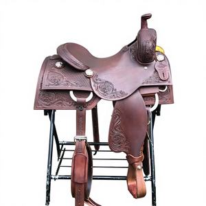 Selle en cuir de buffle de qualité supérieure, gravée au bois, style européen et australien, selle de cheval antique anglaise, couvertures pour chevaux - Product Image 2