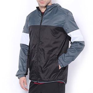 Comfortable Hooded <b>Men</b> Windbreaker <b>Jacket</b> Waterproof Breathable Eco-Friendly Winter Wear Zipper Front Logo Customized - Product Image 2