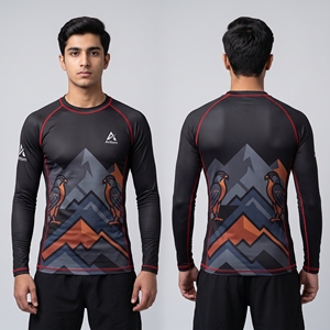 Vente en gros de Rash Guard MMA robuste à manches longues, sublimé, anti-frottement, pour l'entraînement aux arts martiaux, Fournisseur d'usine - Product Image 3