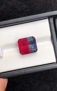 Pierre précieuse naturelle de tourmaline rouge, taille octogonale, qualité excellente, grade rare, certifiée par un tiers, pour la fabrication de bijoux et la collection - Product Image 6