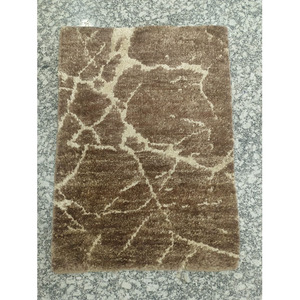 Tapis de luxe en laine à poils coupés, faits à la main, de qualité supérieure, au design abstrait persan moderne, grands et moelleux, en soie, ensembles de tapis. - Product Image 2