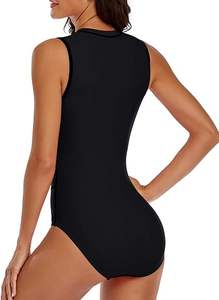 Traje de Baño de Una Pieza de Secado Rápido para Mujer, Traje de Baño sin Mangas de Alta Elasticidad, Ropa Casual para Natación y Surf - Product Image 3