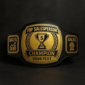 Cinturón de Campeonato Personalizado para Campeón de Ventas, Premio al Logro Empresarial con Nombre y Texto Personalizados - Product Image 2