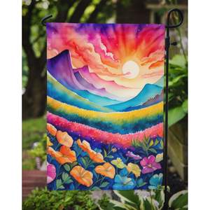 Bandera de jardín de petunias multicolor, pancarta de patio decorativa para buzón, Patio, arte, camas de flores - Product Image 3