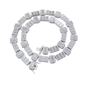 Collier Chaîne Tennis Moissanite Iced Out, Bijoux Hip Hop de Luxe pour Hommes et Femmes - Product Image 1